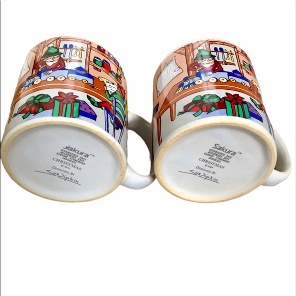 Sue Zipkin Holiday Wrapping Paper Coffee Mug Set. - Picture 3 of 10